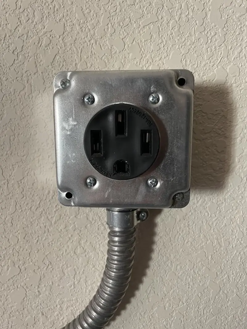 NEMA 14-50 outlet installed for Smart Home Electrical in Millstone